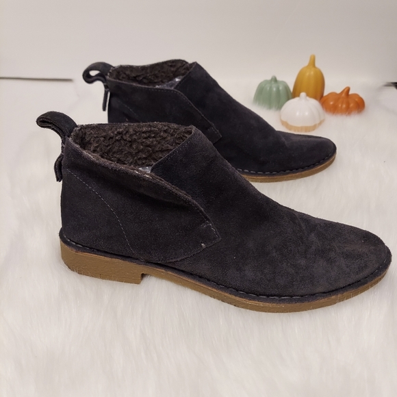 Dolce Vita Dark Gray Ankle Boots Faux Wool Lining Women's 6.5 - Picture 7 of 10